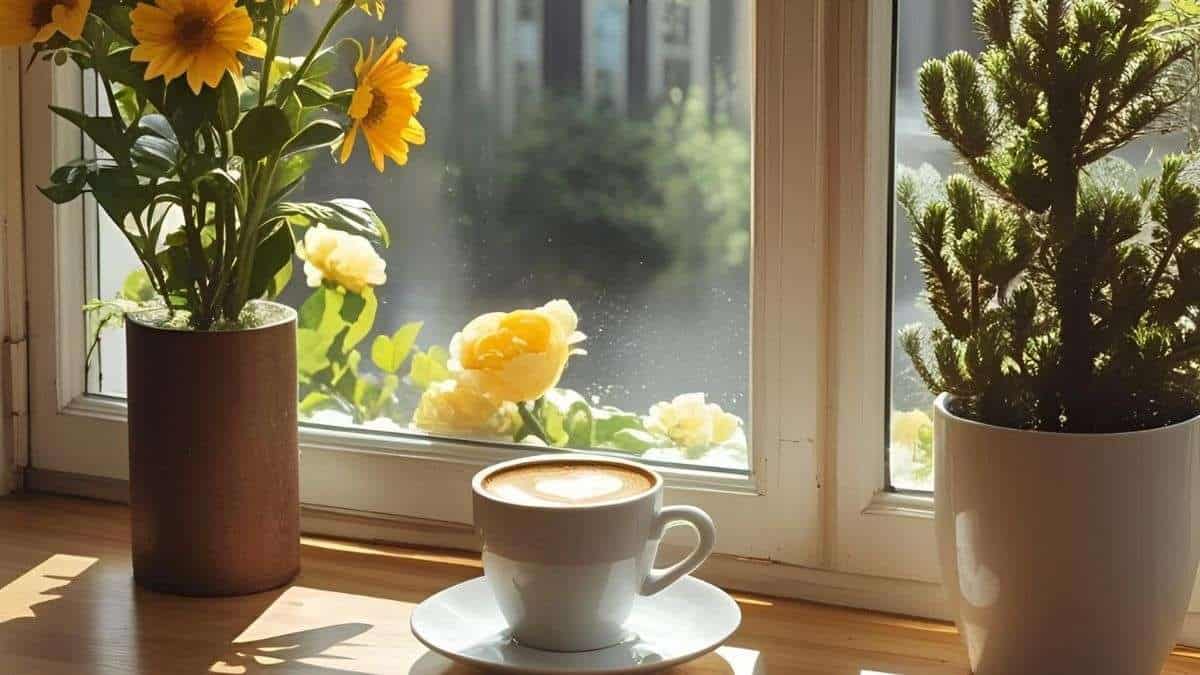 a cup of coffee on a table next to a window a perfect prayer spot for An Intentional Prayer for Direction and Guidance