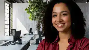a woman smiling at camera