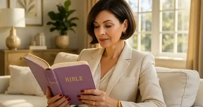 a woman reading a bible Faith Blog for women
